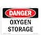 Signmission Safety Sign, OSHA Danger, 5" Height, Oxygen Storage, Landscape OS-DS-D-57-L-1850 - alternate 1